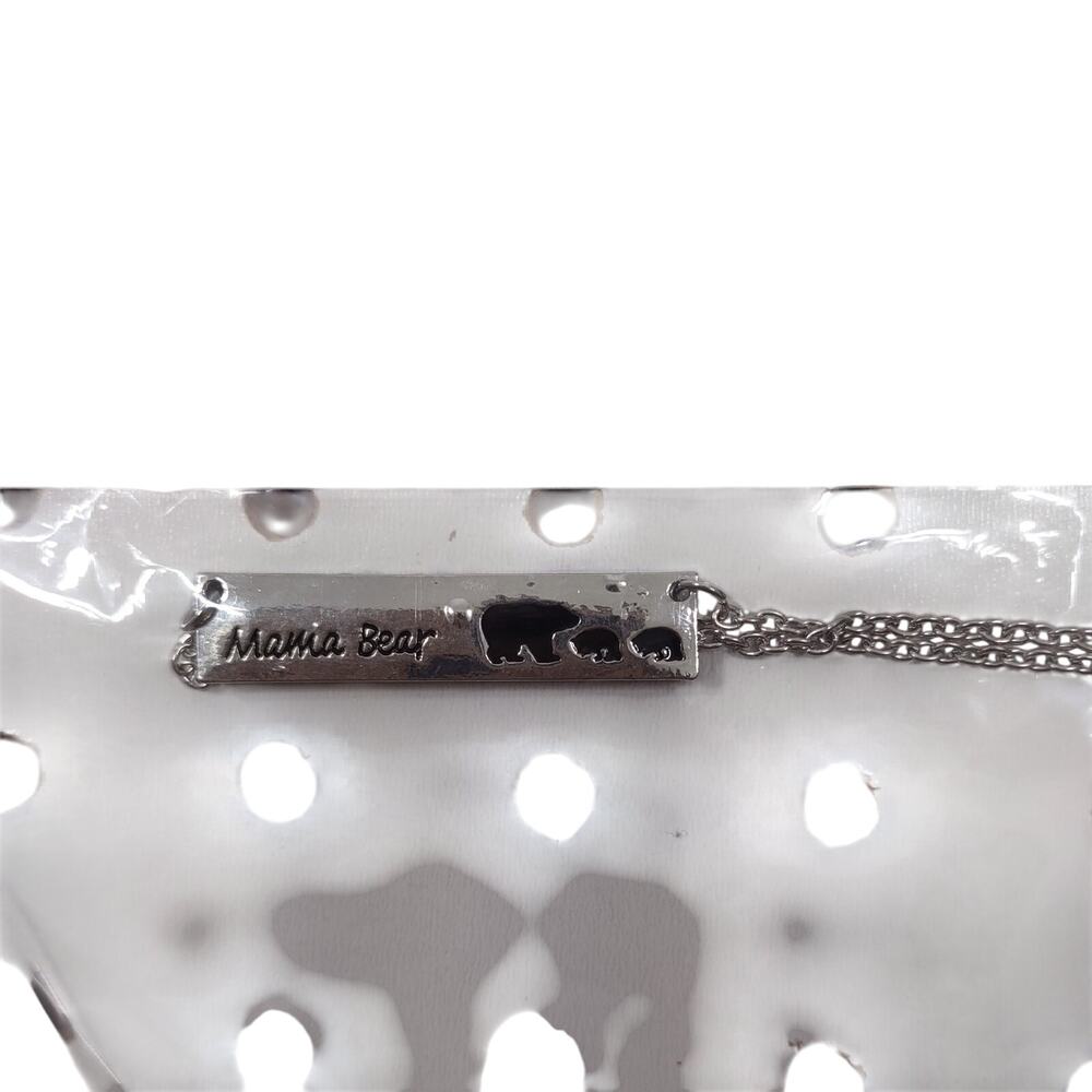 Mama Bear with Two Cubs Necklace